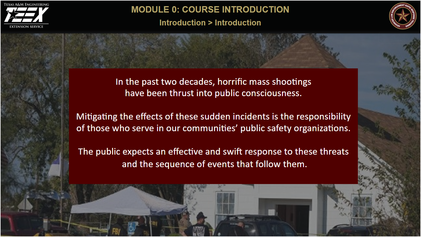Civilian Response to Active Shooter Events Train-the-Trainer - access the course description
