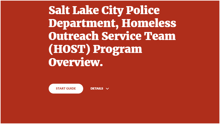 Salt Lake City Police Department, Homeless Outreach Service Team (HOST) Program Overview - access the resource