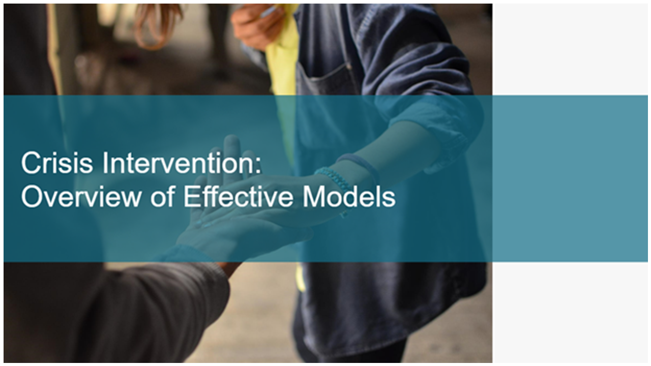 Crisis Intervention: Overview of Effective Models - access the course description